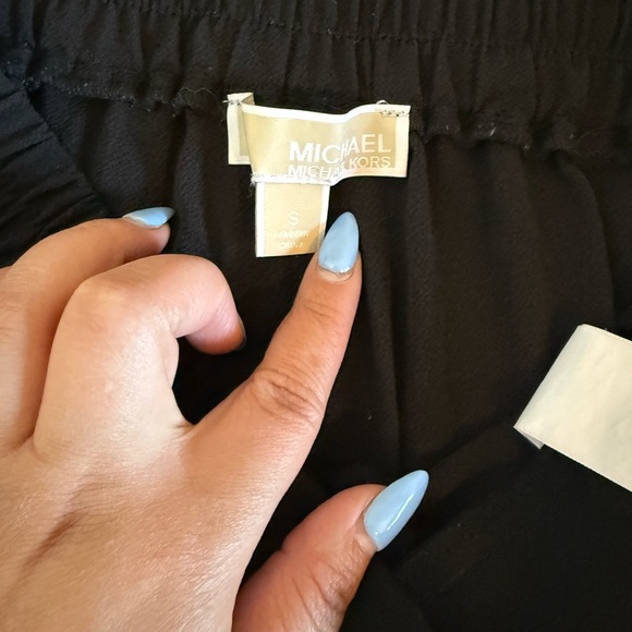 Michael Kors Women's Black Wide Leg Palazzo Pants Elastic Drawstring Waist Sz S - Picture 11 of 12